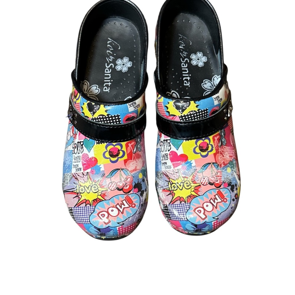 Sanita Women’s Multicolor Graphic Clogs Size 37 Colorful - Picture 8 of 10